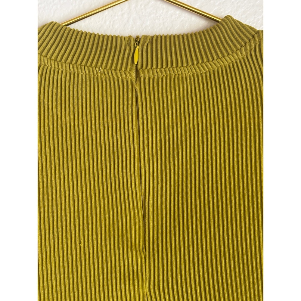 Anthropologie Blue Tassel Lime Green Ribbed Corset Bustier Long Sleeve Top NWT L - Picture 7 of 10